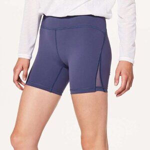 Lululemon Train Times Short Size 6 Moody Blues 6" Inseam High Rise
